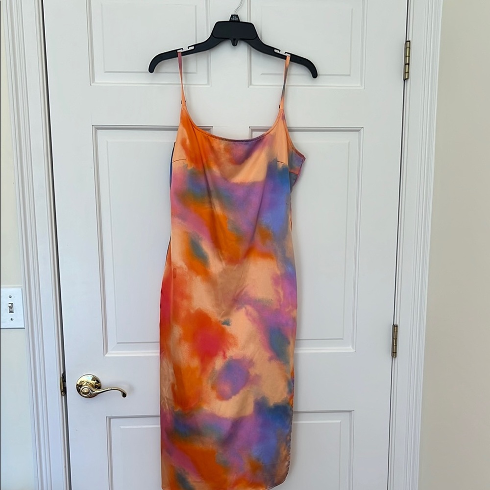 Colorful Tie-Dye Slip Dress